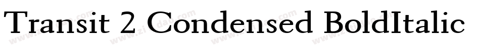 Transit 2 Condensed BoldItalic字体转换